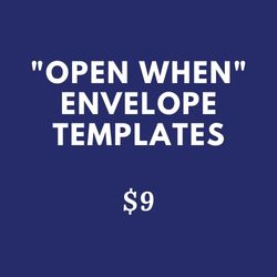 Open When Envelope Templates