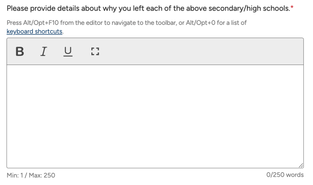 Here's how to answer the Common App's school change question.