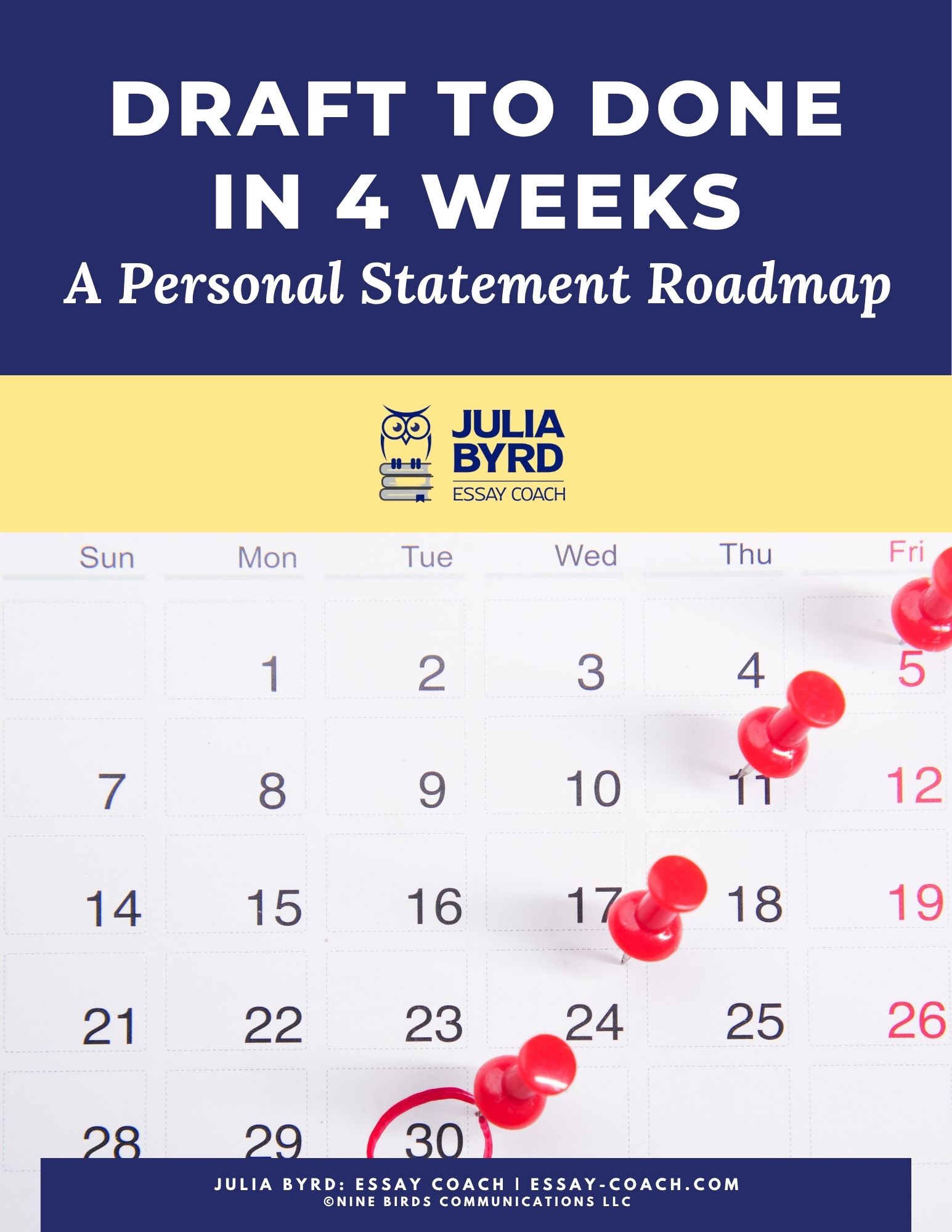 Draft to Done in 4 Weeks — A Personal Statement Roadmap